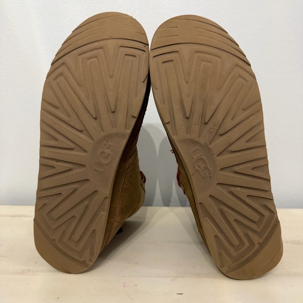 Ugg Brown Leather Harkey Waterproof Chukka Boots - Picture 8 of 9